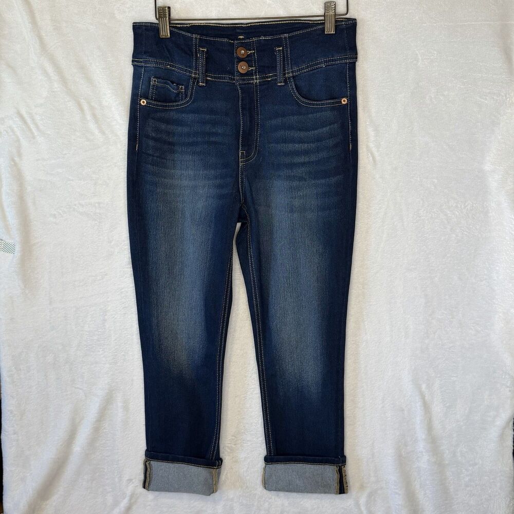 NOBO No Boundaries Juniors Size 9 Corset Skinny Jeans Cropped Cuffed - Picture 2 of 16